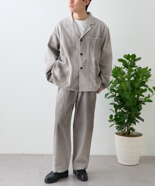 ai no de（アイノデ）の「【ainode】hazakawa 襟付きJK（テーラードジャケット・メンズ・アイボリー/グレー・FREE）」の15枚目の写真