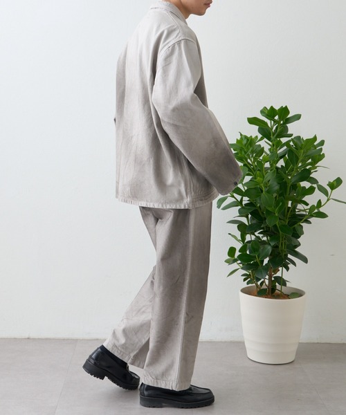 ai no de（アイノデ）の「【ainode】hazakawa 襟付きJK（テーラードジャケット・メンズ・アイボリー/グレー・FREE）」の17枚目の写真