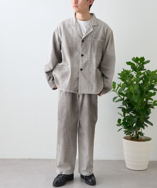 ai no de（アイノデ）の「【ainode】hazakawa 襟付きJK（テーラードジャケット・メンズ・アイボリー/グレー・FREE）」の18枚目の写真