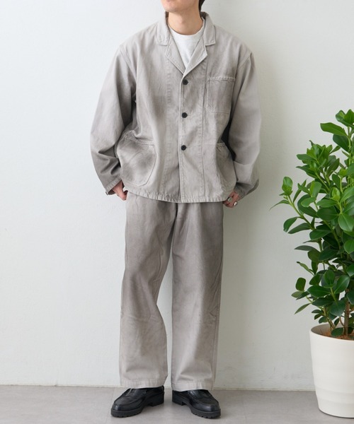 ai no de（アイノデ）の「【ainode】hazakawa 襟付きJK（テーラードジャケット・メンズ・アイボリー/グレー・FREE）」の5枚目の写真