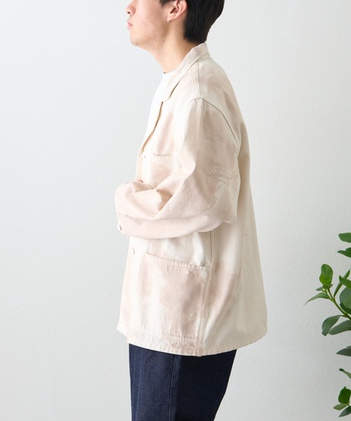 ai no de（アイノデ）の「【ainode】hazakawa 襟付きJK（テーラードジャケット・メンズ・アイボリー/グレー・FREE）」の7枚目の写真