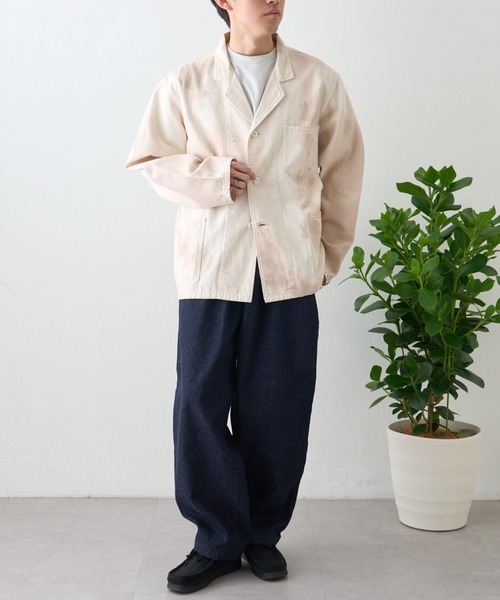 ai no de（アイノデ）の「【ainode】hazakawa 襟付きJK（テーラードジャケット・メンズ・アイボリー/グレー・FREE）」の4枚目の写真