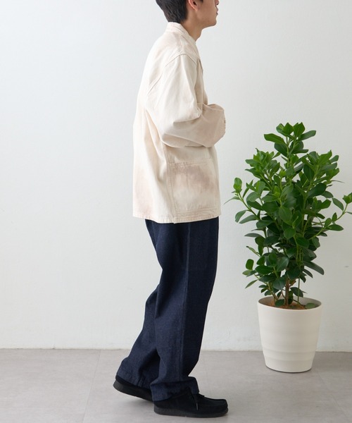 ai no de（アイノデ）の「【ainode】hazakawa 襟付きJK（テーラードジャケット・メンズ・アイボリー/グレー・FREE）」の11枚目の写真