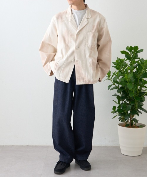 ai no de（アイノデ）の「【ainode】hazakawa 襟付きJK（テーラードジャケット・メンズ・アイボリー/グレー・FREE）」の12枚目の写真