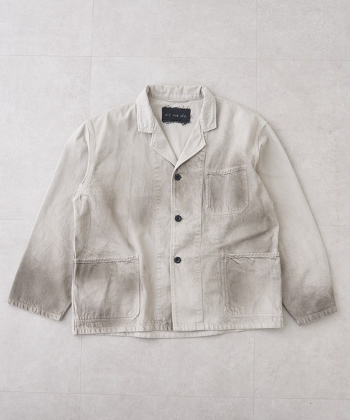 ai no de（アイノデ）の「【ainode】hazakawa 襟付きJK（テーラードジャケット・メンズ・アイボリー/グレー・FREE）」の22枚目の写真