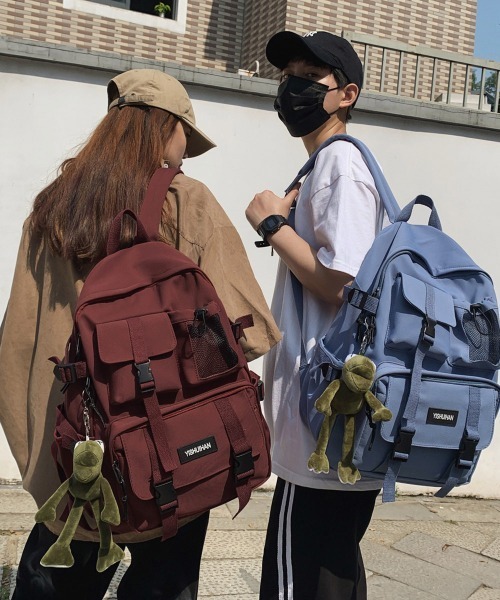Miniministore(ミニミニストア)の「リュックサック男女兼用バックパック大容量(バックパック/リュック・レディース・ブラック/アイボリー/ブルー/ライトグリーン/ワインレッド・FREE)」の13枚目の写真