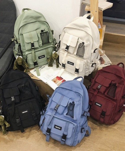 Miniministore(ミニミニストア)の「リュックサック男女兼用バックパック大容量(バックパック/リュック・レディース・ブラック/アイボリー/ブルー/ライトグリーン/ワインレッド・FREE)」の15枚目の写真
