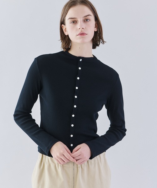 ORCIVAL | リブ モックネックカーディガン WOMEN（カーディガン