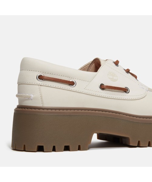 Timberland ティンバーランド モカシン デッキシューズ ブラウン セール】レディース ストーン ストリート ボート シューズ