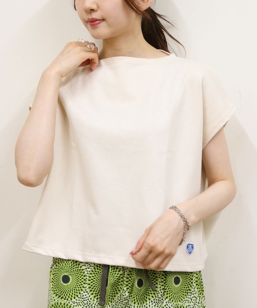 ORCIVAL(オーシバル)の「ORCIVAL/オーシバル フレンチスリーブボートネックプルオーバー ソリッド FRENCH SLEEVE BOATNECK P.O. SOLID B271(Tシャツ/カットソー・レディース・ホワイト/ナチュラル/ブラック・1)」の3枚目の写真