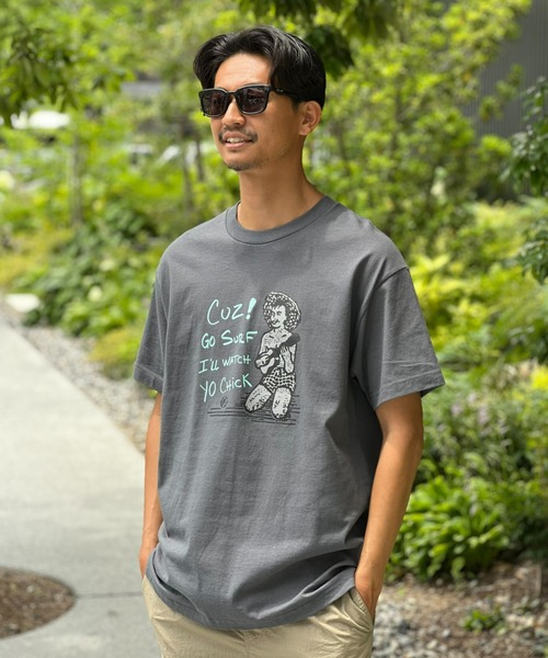 IPD(アイピーディー)の「【IPD】 BEACH BOY SS ビーチボーイショートスリーブ(Tシャツ/カットソー・メンズ・サンドベージュ/チャコール/クリーム・MEDIUM/X-LARGE/LARGE)」の2枚目の写真