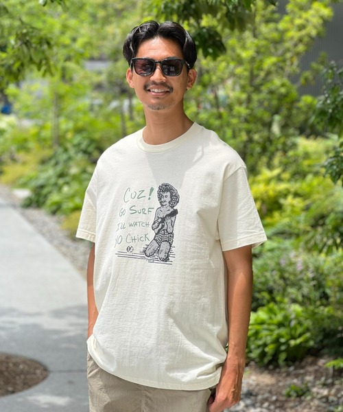 IPD(アイピーディー)の「【IPD】 BEACH BOY SS ビーチボーイショートスリーブ(Tシャツ/カットソー・メンズ・サンドベージュ/チャコール/クリーム・MEDIUM/X-LARGE/LARGE)」の3枚目の写真