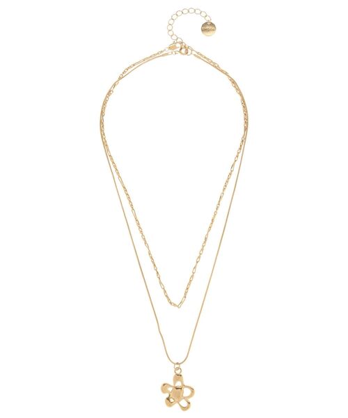 EMODA(エモダ)の「フラワーモチーフダブルネックレス(ピアス(両耳用)・レディース・ゴールド/シルバー・FREE)」の13枚目の写真