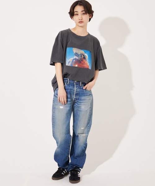 GOOD ROCK SPEED(グッドロックスピード)の「GOOD ROCK SPEED 別注 【E.T.】 映画 ムービー プリントTシャツ(Tシャツ/カットソー・レディース・チャコール・XL/L/M)」の3枚目の写真