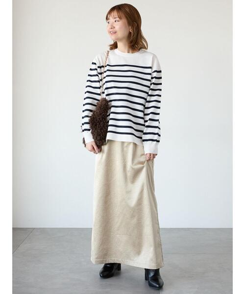 Lugnoncure（ルノンキュール）の「サテンエンボススカート（スカート・レディース・ベージュ/ミント/ブラウン・F）」の7枚目の写真