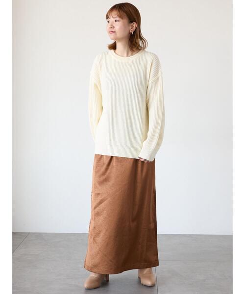 Lugnoncure（ルノンキュール）の「サテンエンボススカート（スカート・レディース・ベージュ/ミント/ブラウン・F）」の11枚目の写真