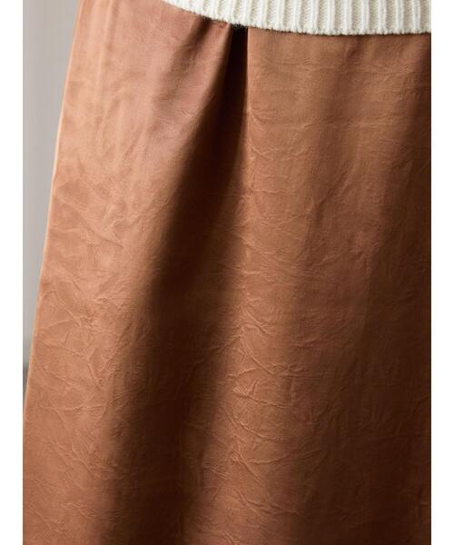 Lugnoncure（ルノンキュール）の「サテンエンボススカート（スカート・レディース・ベージュ/ミント/ブラウン・F）」の15枚目の写真