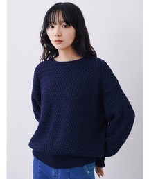 IEDIT | IEDIT コットン100%素材がうれしいバスケット編みニット(ニット/セーター)