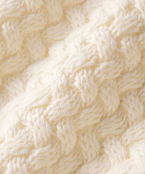 IEDIT(イディット)の「IEDIT コットン100%素材がうれしいバスケット編みニット(ニット/セーター・レディース・ネイビー/レッド/アイボリー・M/L/LL/3L/S/4L)」の20枚目の写真