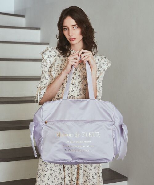 サテンキャリーオンバッグ（ボストンバッグ）｜Maison de FLEUR