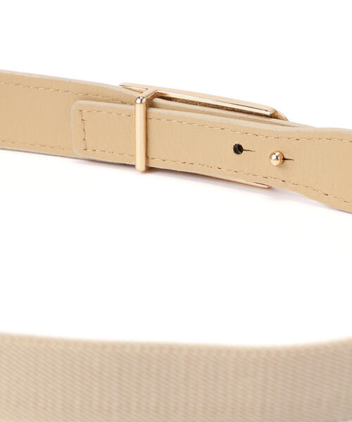 FREE'S MART（フリーズマート）の「◆Uバックル細ゴムベルト（ベルト・レディース・ブラック/ベージュ・ﾌﾘ-）」の7枚目の写真