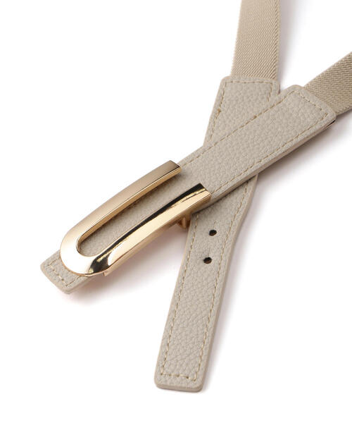 FREE'S MART（フリーズマート）の「◆Uバックル細ゴムベルト（ベルト・レディース・ブラック/ベージュ・ﾌﾘ-）」の8枚目の写真