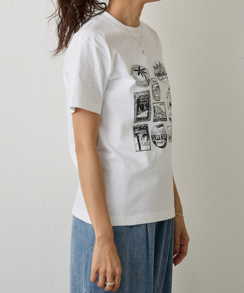 tシャツ 「FRIPIER」スーベニールプリントTee レディース セール】《FRIPIER》スーベニールプリントTee（Tシャツ