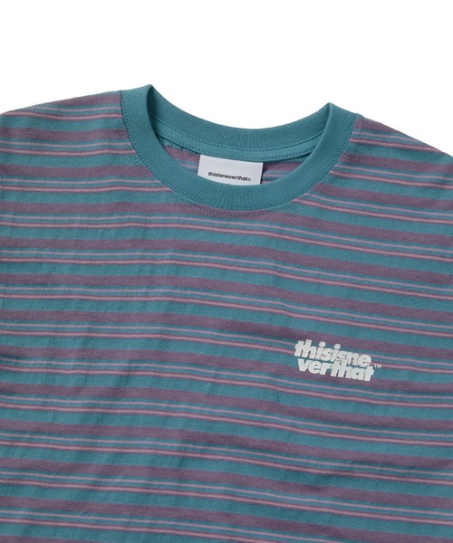 thisisneverthat(ディスイズネバーザット)の「Striped W Tee(Tシャツ/カットソー・メンズ・ホワイト/ライトブルー/カーキ・S/M)」の9枚目の写真