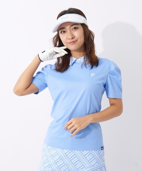 FILA GOLF(フィラゴルフ )の「【FILA GOLF/フィラゴルフ】レディース半袖シャツ ゴルフ(シャツ/ブラウス・レディース・レッド/ホワイト/ライトブルー・LARGE/X-LARGE/MEDIUM/SMALL/X-SMALL)」の13枚目の写真