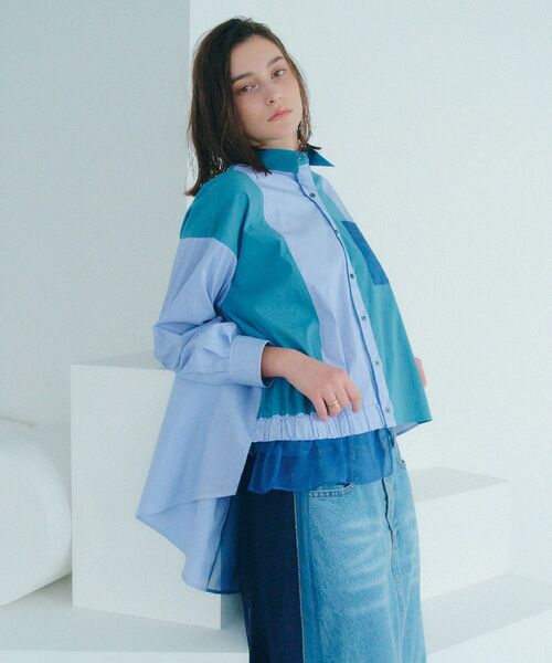 Editt by YECCA VECCA シアーMIXアシメシャツ シアーMIXアシメシャツ/YECCA VECCA（イェッカ ヴェッカ）の