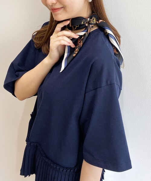 OPAQUE.CLIP（オペークドットクリップ）の「柄アソートスクエアスカーフ（バンダナ/スカーフ・レディース・ブラック/ベージュ/オフホワイト・00）」の19枚目の写真