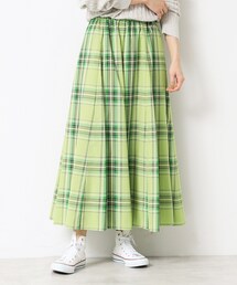 【ウエストゴム・洗える】映えチェック柄スカート（XS～L）