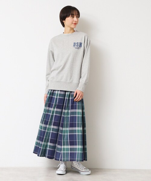 Dessin（デッサン）の「【ウエストゴム・洗える】映えチェック柄スカート（XS～L）（スカート・レディース・スモーキーグリーン系2/グリーン系2/ブルー系1/ネイビー系1/イエロー系1/ブルー系その他3/ブラック系1/グレー系その他3・00/01/02/03）」の17枚目の写真