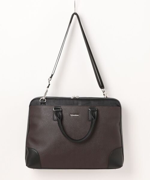 TAKA-Q（タカキュー）の「【2WAY】タカキュー コンビ ブリーフバッグ A4対応（ビジネスバッグ・メンズ・ブラック/ダークウッド・FREE）」の3枚目の写真