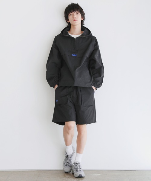 JACK PURCELL（ジャックパーセル）の「CONVERSE JACK PURCELL　コットンナイロン袖着脱2WAYアノラックパーカー（パーカー・メンズ・ブルー/アイボリー/ブラック・S/M/L）」の6枚目の写真