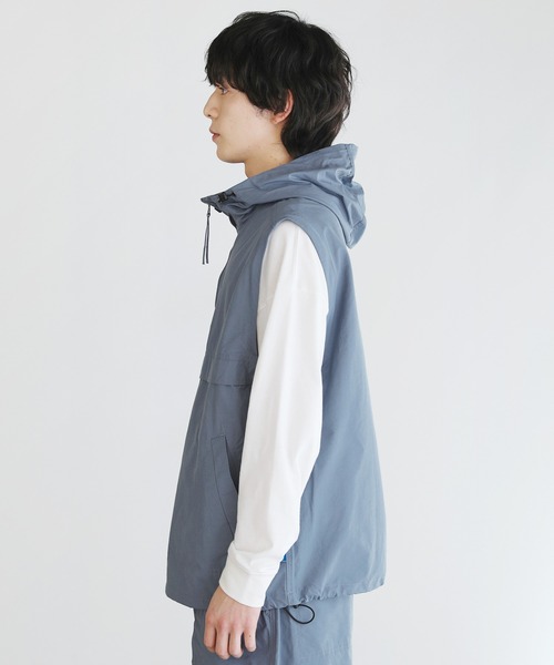 JACK PURCELL（ジャックパーセル）の「CONVERSE JACK PURCELL　コットンナイロン袖着脱2WAYアノラックパーカー（パーカー・メンズ・ブルー/アイボリー/ブラック・S/M/L）」の21枚目の写真