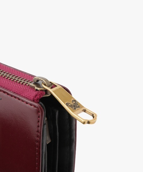 GIFTにも【ANNASUI】Bourbon L zipper long wallet アナスイ ANNA SUI ブルボン Lファスナー長財布 （クロ） -人気