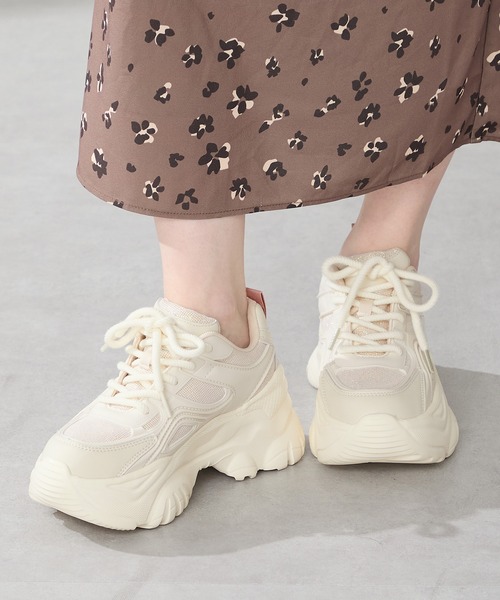 セール】ボリュームソール ラメ スニーカー/OT3758 厚底（スニーカー