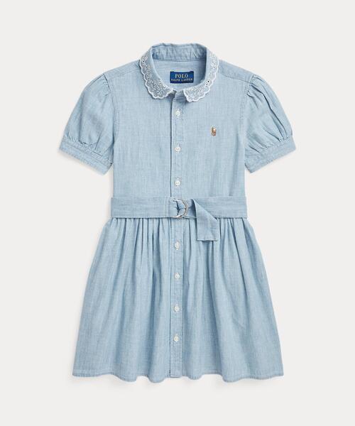 Ralph Lauren未使用ガールズ用シャツワンピース　16 POLO RALPH LAUREN ポロ ラルフローレン ワンピース キッズ