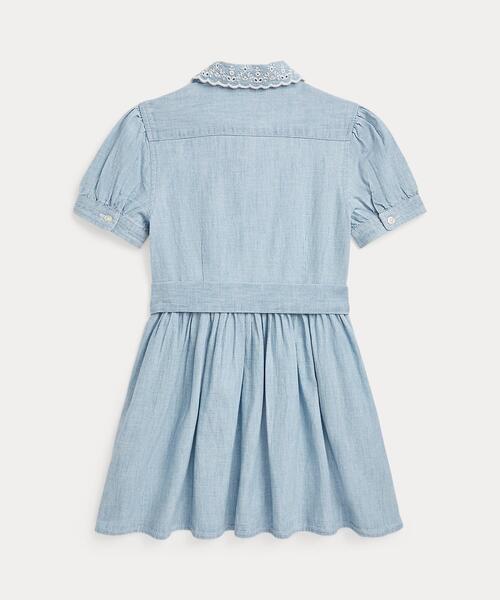 ベルテッド インディゴ シャンブレー シャツドレス（シャツ