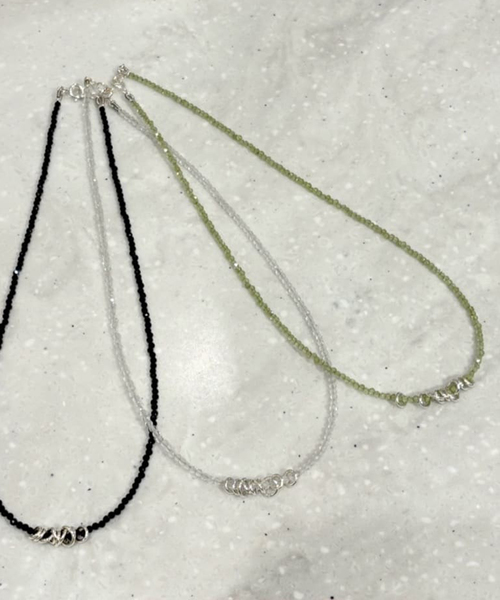 LAPUIS(ラピュイ)の「【LAPUIS /ラピュイ】SV925 GemStoneネックレス 244-220 119(ネックレス・レディース・ブラック/その他/グリーン・FREE)」の3枚目の写真
