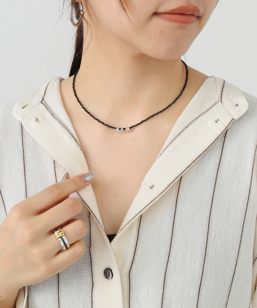 LAPUIS(ラピュイ)の「【LAPUIS /ラピュイ】SV925 GemStoneネックレス 244-220 119(ネックレス・レディース・ブラック/その他/グリーン・FREE)」の4枚目の写真