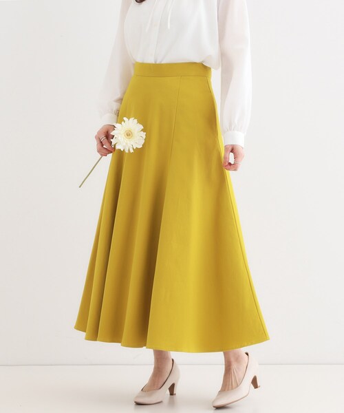DRESKIP(ドレスキップ)の「女性らしさを惹き立てる ZIP使いフレアスカート(スカート・レディース・イエロー/ブラック/オフホワイト・01/02/03/04)」の3枚目の写真