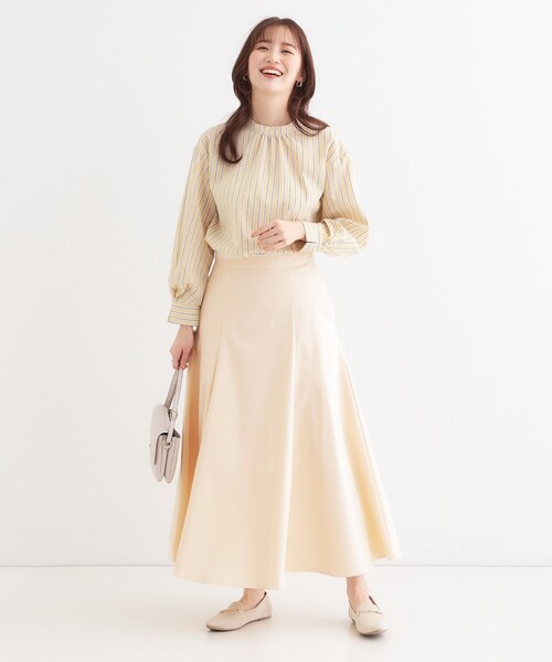 DRESKIP(ドレスキップ)の「女性らしさを惹き立てる ZIP使いフレアスカート(スカート・レディース・イエロー/ブラック/オフホワイト・01/02/03/04)」の11枚目の写真