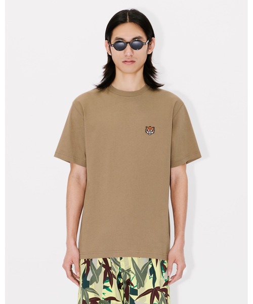 Tシャツ・カットソー KENZO 'Kenzo Happy Tiger' T-shirt Beige セール】'KENZO Happy Tiger' エンブロイダリー Tシャツ（T