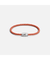 MONTBLANC（モンブラン）の「マイスターシュテュック コレクション スチール 3 リング ブレスレット (カイエン レザー) 63mm（ブレスレット・オレンジ系）」