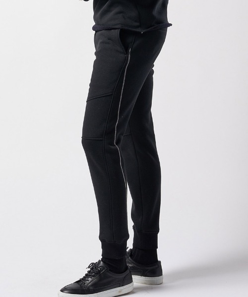 wjk(ダヴルジェイケイ)の「mp13546-back boa rib pants リブパンツ(スウェットパンツ・メンズ・ブラック/ダークブラウン/チャコール・XL/L/M/S)」の22枚目の写真