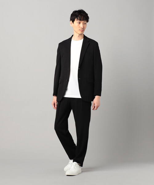 COMME CA MEN（コムサメン）の「【セットアップ対応】泉州編み和紙カノコ インタックパンツ（スラックス・メンズ・ブラック/チャコールグレー・L/S/M）」の14枚目の写真