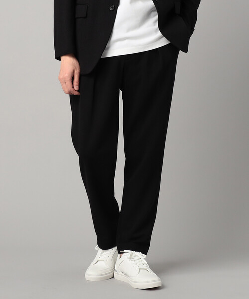 COMME CA MEN（コムサメン）の「【セットアップ対応】泉州編み和紙カノコ インタックパンツ（スラックス・メンズ・ブラック/チャコールグレー・L/S/M）」の16枚目の写真