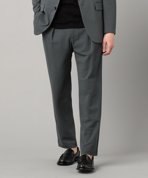 COMME CA MEN（コムサメン）の「【セットアップ対応】泉州編み和紙カノコ インタックパンツ（スラックス・メンズ・ブラック/チャコールグレー・L/S/M）」の4枚目の写真